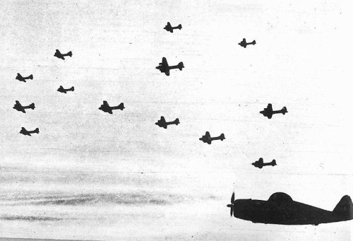 4-USAAF Bombers &amp; escort fighter in flight