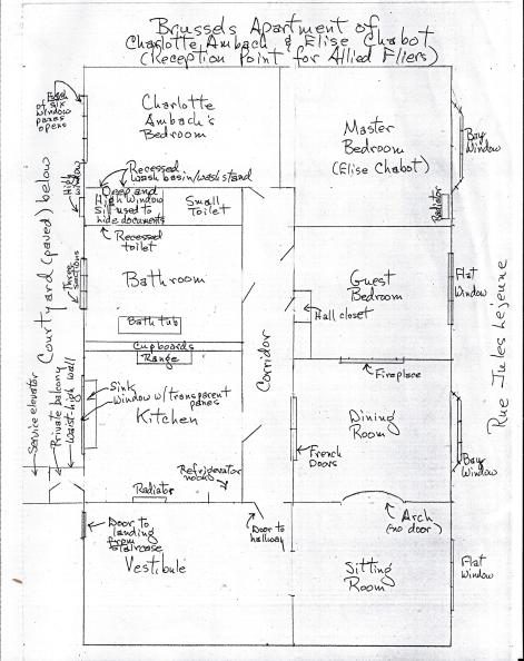 Floor plan of interior of Ambach - Chabot apartment