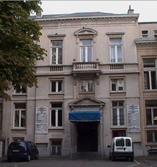 Ixelles Hotel de Ville with plaque honoring Ernest