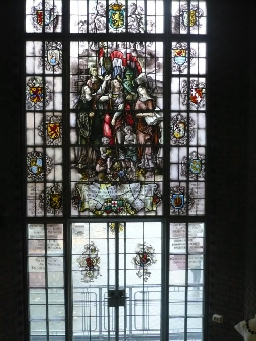 P1020318 - St.-Odulphuslyceum, Tilburg memorial with names of Theo Vogels and Staf VDH