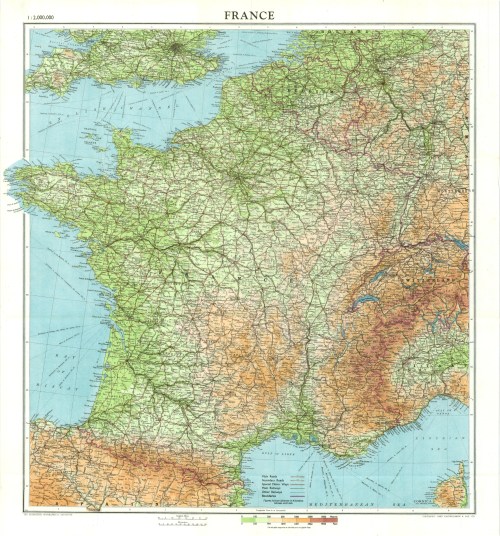 1942 Map of France